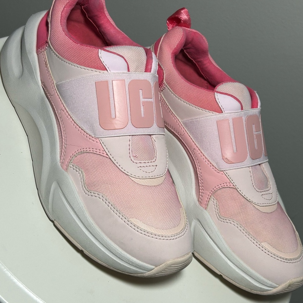 UGG Women's Blush and White Sneakers